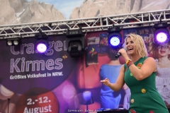 03.08.2018, Herne, Eröffnungsfeier der 583. Cranger Kirmes 2018. Bild: Beatrice Egli trat als Stargast bei der Eröffnungsfeier auf - Foto: Björn Koch