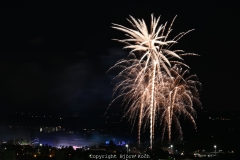 05.08.2022, 538. Cranger Kirmes 2022, Eröfffnungsfeuerwerk Crange 2022. Bild: Das Eröffnungsfeuerwerk zur 538. Cranger Kirmes, aufgenommen von der Halde Hoheward in Herten aus. - Foto: Björn Koch