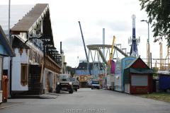 28.07.2013, Impressionen vom Aufbau der 578. Cranger Kirmes 2013, 5 Tage vor der offiziellen Eröffnung. - Foto: Björn Koch