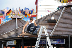 28.07.2013, Impressionen vom Aufbau der 578. Cranger Kirmes 2013, 5 Tage vor der offiziellen Eröffnung. - Foto: Björn Koch