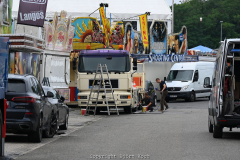 28.07.2023, Impressionen vom Aufbau der 539. Cranger Kirmes 2023, 7 Tage bis zur Eröffnung - Foto: Björn Koch