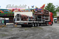 28.07.2023, Impressionen vom Aufbau der 539. Cranger Kirmes 2023, 7 Tage bis zur Eröffnung - Foto: Björn Koch