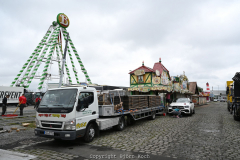 28.07.2023, Impressionen vom Aufbau der 539. Cranger Kirmes 2023, 7 Tage bis zur Eröffnung - Foto: Björn Koch