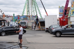 29.07.2017, Herne, Impressionen vom Aufbau der 582. Cranger Kirmes 2017 - Foto: Björn Koch