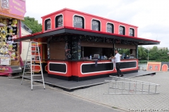 29.07.2017, Herne, Impressionen vom Aufbau der 582. Cranger Kirmes 2017 - Foto: Björn Koch