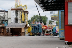 29.07.2017, Herne, Impressionen vom Aufbau der 582. Cranger Kirmes 2017 - Foto: Björn Koch