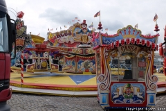 29.07.2017, Herne, Impressionen vom Aufbau der 582. Cranger Kirmes 2017 - Foto: Björn Koch