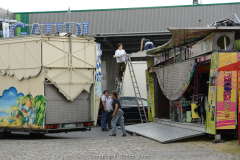 30.07.2013, Impressionen vom Aufbau der 578. Cranger Kirmes 2013, 3 Tage vor der offiziellen Eröffnung. - Foto: Björn Koch