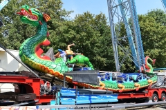 Impressionen vom Aufbau der 535. Cranger Kirmes 2019 - 6 Tage vor der Eröffnung am 26.07.2019 - Foto: Björn Koch