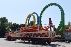 Impressionen vom Aufbau der 535. Cranger Kirmes 2019 - 6 Tage vor der Eröffnung am 26.07.2019 - Foto: Björn Koch