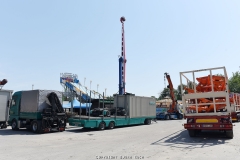 Impressionen vom Aufbau der 535. Cranger Kirmes 2019 - 6 Tage vor der Eröffnung am 26.07.2019 - Foto: Björn Koch