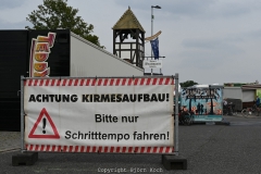 Impressionen vom Aufbau der Cranger Kirmes 2022 - Foto: Björn Koch